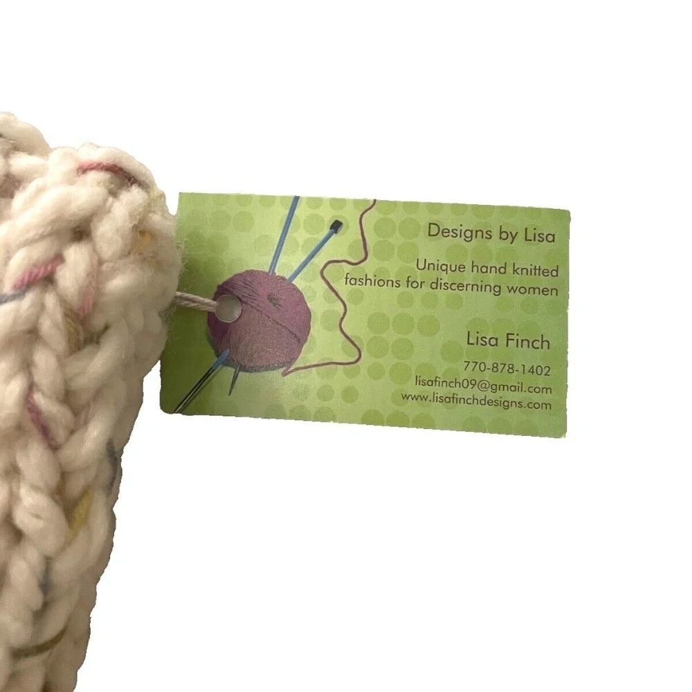 Hand-Knitted Headband/Ear‎ Warmer; Cableknit with Heart Accents; NWT